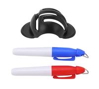 PODSJD Golf Ball Alignment Marking Tool Line Marker, Triple Track Stencil, 3 Colors, Plastic, 3 - Piece Set - Precise Alignment, Easy Marking, Perfect for Practice or Competition (Black)