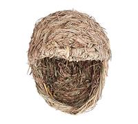 PODSJD Hand Woven Grass Pet Bed Slipper Shape 26x19x14cm - Natural Chewable Small Animal Nest, Teeth Grinding, Cozy Resting Spot for Hamsters, Guinea Pigs, Rabbits, and Cats