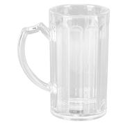 PODSJD Large Beer Mug - 500ML Acrylic Material, Easy to Lift Comfortable Handle, Ideal for Beer Lovers & Outdoor Use, Freezable, Clear Durable Design