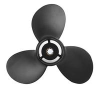 PODSJD Outboard Propeller 10 Spline 3 - Blade 9 1/4 x 11 Inch Aluminum Alloy - Improved Acceleration & Handling, Anti - Durability, Fits 9.9-15HP