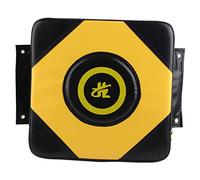 PODSJD PU Wall Punch Boxing Bag 39x39x10 cm - Durable Explosion - Proof Leather Pad for Taekwondo & Training, Enhanced Shock Absorption, Home & Gym Use (Black Yellow)