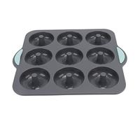 PODSJD Silicone Donut Mold - Premium Non Stick Baking Pan, Easy Release & Flexible Design, Microwave & Dishwasher Safe, for Homemade Donuts, Blue 6 - Cavity (Type 1)