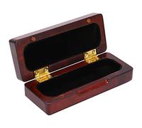 PODSJD Solid Wood Mouthpiece Box for Saxophone, Black Walnut 11x4x3cm - Portable, Protective Storage with Soft Lining for Sax & Woodwind Accessories, Ideal for Musicians on The Go (Rosewood Handle)