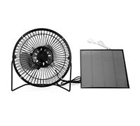 PODSJD USB Solar Panel Powered Mini Portable Fan with Metal Frame, Adjustable Stand 18x10x6.8cm - Efficient Cooling, USB & Solar Powered, Ideal for Camping, Fishing, Outdoor Travel