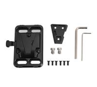 PODSJD V Mount Battery Plate with 1 / 4in & 3 / 8in Threaded Holes, Aluminium Alloy Quick Release Holder - Secure Locking & Dual Hole Clamp for 15mm Rail Camera Setups