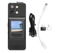 PODSJD Wearable Camera with 1.5 Inch IPS HD Screen, 32G Memory Card, 2K Resolution, 180° Rotating Lens - Long Battery Life, Magnetic Clip, Ideal for Cycling and Outdoor Use