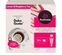 Podwala 32 Lemon & Raspberry Tea Capsules Compatible With Dolce Gusto (32 Pods, 32 Servings)