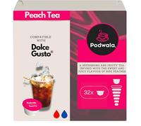 Podwala 32 Peach Tea Capsules Compatible With Dolce Gusto | Sweet & Juicy Fruit Tea Hot or Iced (32 Pods, 32 Servings)