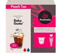 Podwala Peach Tea Pods - 8 Dolce Gusto Compatible Capsules | Sweet & Juicy Fruit Tea Hot or Iced (8 Pods, 8 Servings)