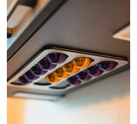 PODY®, Holder for capsules, coffee capsules, Self-adhesive, Nespresso Vertuo compatible, Aluminium composite, silver