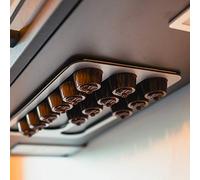PODY® • Holder, storage for coffee capsules, coffee pods • Adhesive • Compatible with Dolce Gusto • Silver composite aluminium