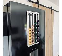 PODY® • Holder, Storage for Coffee Capsules, Pods • Magnetic • Compatible with Nespresso Classic • Silver Aluminium Composite