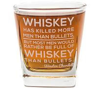 Podzly Premium Whiskey Cocktail Glass with Winston Churchill Quote - Unique Bourbon Glasses for Men - Ideal Present for Dads and Grandfathers - Thick Bottom Double Old-fashioned - 10 oz