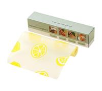 POE Disposable Cutting Mat, Food Grade Chopping Board Pad Sheet, Flexible Cutting Board Sheets with Built in Sliding Cutter, Disposable Plastic Cutting Board for Outdoor Camping, BBQ (Lemon)