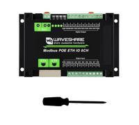 PoE Ethernet Modbus IO Module 8DI 8DO, Modbus TCP/RTU, Dual LAN Ports Cascade, IEEE 802.3af PoE + DC 7-36V, 500mA Sink Outputs, DIN Rail Mount, Isolation Protection