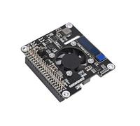 PoE Ethernet Power Supply HAT Board with Adjustable Fan, OLED Display, Fits Raspebrry Pi 4B/3B+ POE HAT, Supports 802.3af/at Network Standards for Enhanced Cooling and Power Management