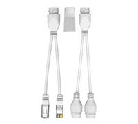 PoE Ethernet Splitter - High Waterproof Quality, Stable ABS Construction, Compact and Lightweight Design, Stable and Reliable Performance | Outdoor Installation of Rj45 Male Female Port