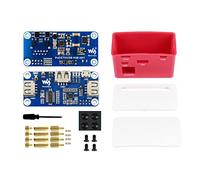 PoE Ethernet/USB HUB HAT with Box for Raspberry Pi Zero/Zero W/Zero WH,Power Over Ethernet USB HUB HAT with Case, 1x RJ45 Ethernet Port,3x USB 2.0 Ports,802.3af-Compliant