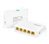 PoE Extender for Indoor, 5 Port PoE Repeater, Input 90W with 30-60W Output, 1000Mbit/s, IEEE 802.3af/at/bt for IP/PTZ Cameras in Security Systems