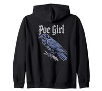 Poe Girl Literature Quote Design Zip Hoodie