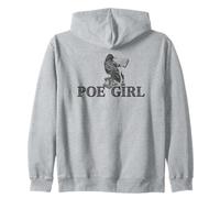 Poe Girl Vintage Literature Vibe Zip Hoodie