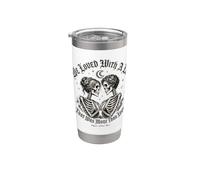 Poe Gothic Skeleton Lovers Annabel Lee Dark Romance Design Stainless Steel Insulated Tumbler