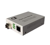 PoE Multimode LC Gigabit Fiber Media Converter to Ethernet RJ45, PSE 30W | Fiber to PoE injector built in - IEEE 802.3af/at powers IP cameras, APs, VoIP. 850nm 1000BASE-SX, 550m/1804ft, 10/100/1000