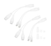 POE Splitter POE Separator POE Adapter Cable High Performance 1 to 2 CCTV Video Transmission Rainproof Injector for IP Cameras APs ABS Plastic 2 Sets