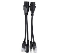 POE Splitter, Power Over Ethernet Adapter POE Adapter Cable 12V Split Adapter for Network Equipment (Black)