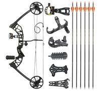 Poearcus 38-70 Lbs Compound Bow for Beginner and Intermediate Archer IBO 150-202 fps with Archery Accessories Suitable for Hunting Small Game Shooting Practic (Compound bow set)