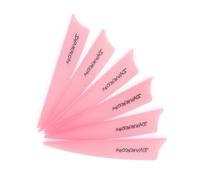 Poearcus 50pcs Archery Arrow Feather 2 inch 3 inch 4 inch Transparent Rubber Feather DIY Hunting Fletching Vanes Accessories for Shooting Target Practice (Pink, 3 inch)