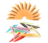 Poearcus 50pcs Archery Arrow Feather 2 inch 3 inch 4 inch Transparent Rubber Feather DIY Hunting Fletching Vanes Accessories for Shooting Target Practice (Orange, 2 inch)