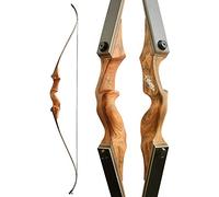 Poearcus 60” Black Hunter Original Recurve Bow and Arrow Set 20-60lbs Adult Archery Set Left/Right Handed Hunting Bow Competition Bow Longbow for Shooting (Recurve bow, 50 ibs, Right Hand)