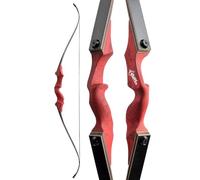 Poearcus 60 Inch Takedown Recurve Bow Hunting Longbow Archery Wood Bow 20-60lbs Left/RightHanded for Archery Shooting target Practice (Red, 25 Ibs, Left Hand)