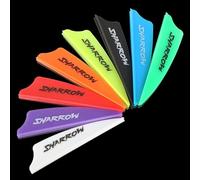 Poearcus 60pcs Archery Arrow feather fletching 2"/3" Rubber Arrow Feather Shield Cut Fletching Vanes For DIY Hunting Shooting Targeting Arrow Carbon Arrows (white 2 inch)