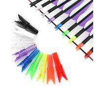 Poearcus 60pcs Archery Arrow Nock ID 6.2mm/.24" Arrow Nocks Replacement Arrow Tail Durable Speed Shooting Design for Target Practice & Hunting (Type 1, White)