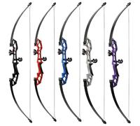 Poearcus Archery Straight Pull Bows 30-50ibs Split Recurve Bow Suitable for both beginners and experienced marksmen for competition shooting practice. (Blue, 30 ibs)