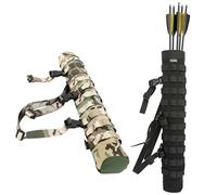 Poearcus Archery Tactical Arrow Bag Waterproof Arrow Quiver Carry Either on One's Back or Across the Body Arrow Pouch for Hunting and Target Shooting (Black)