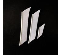 Poearcus White Turkey Feather Archery Fletches, Left Wing - 3cm/8cm/9cm Sizes, Lightweight for Carbon Arrow Wooden arrows bamboo arrows 50pcs (3cm)
