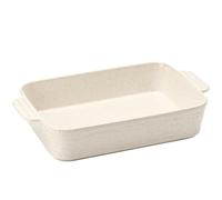 POECER Ceramic Baking Dish, 3.49qt/3300ml Casserole Dishes for Oven, 14.37in/36.5cm Square Porcelain Bakeware Set with Handles, Lasagna Baking Pan for Cooking, Perfect for Baking and Serving-White