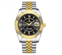 Poedagar Luxury Man Wristwatch Waterproof Luminous Date Men Watch Big Dial Stainless Steel Sports Men's Fashion Business Quartz Watches, Gold Black