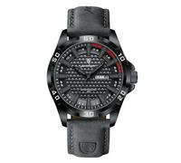 Poedagar Man Wristwatch Luxury Waterproof Luminous Date Week Watch for Men Business Big Dial Quartz Sport Leather Men's Watches, Black Black