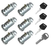 Poeihv 6 Pack Lock Cores Compatible with Thule Roof Racks, Key Lock, Round, Modern, Polished