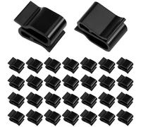 Poeland 30 Solar Panel Cable Clips, Plastic Photovoltaic Cable Holders, Trailer Frame Wire Clamps for Photovoltaic Modules PV Wiring Boat Cables