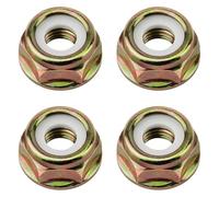 Poeland 4 Pcs Grass Strimmer Head Blade Nuts M10 x 1.25, Left-Handed Thread, Universal Replacement for Grass Trimmer, Brush Cutter Gear Head Nut Accessories