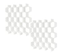 poeland Drawer Divider Organizer 8pcs DIY Plastic Grid Honeycomb Drawer Divider White 2 Pack