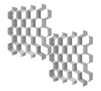 Poeland Drawer Divider Organizer Adjustable DIY Grid Honeycomb Drawer Divider for Underwear Belt Scarf Socks Gray 2 Pack
