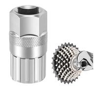poeland Freewheel Removal Tool, Bicycle Freewheel Remover, Freewheel Tools for Mountain Bikes Compatible with Shimano Sunrace (Sliver)