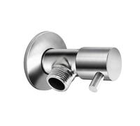 Poeland Modern Quarter Turn Angle Stop Valve 304 Stainless Steel Faucet Triangle Valve 1/2" G Thread Lead Free