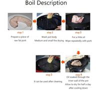Poêle Wok antiadhésive en fonte et Acier inoxydable, Compatible avec les cuisinières à GAZ, poêle épaisse Pour la Cuisine Maison, 46 cm